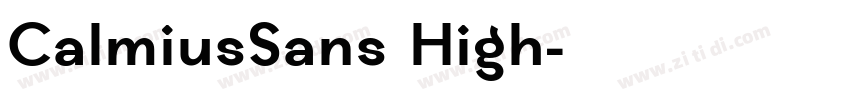 CalmiusSans High字体转换